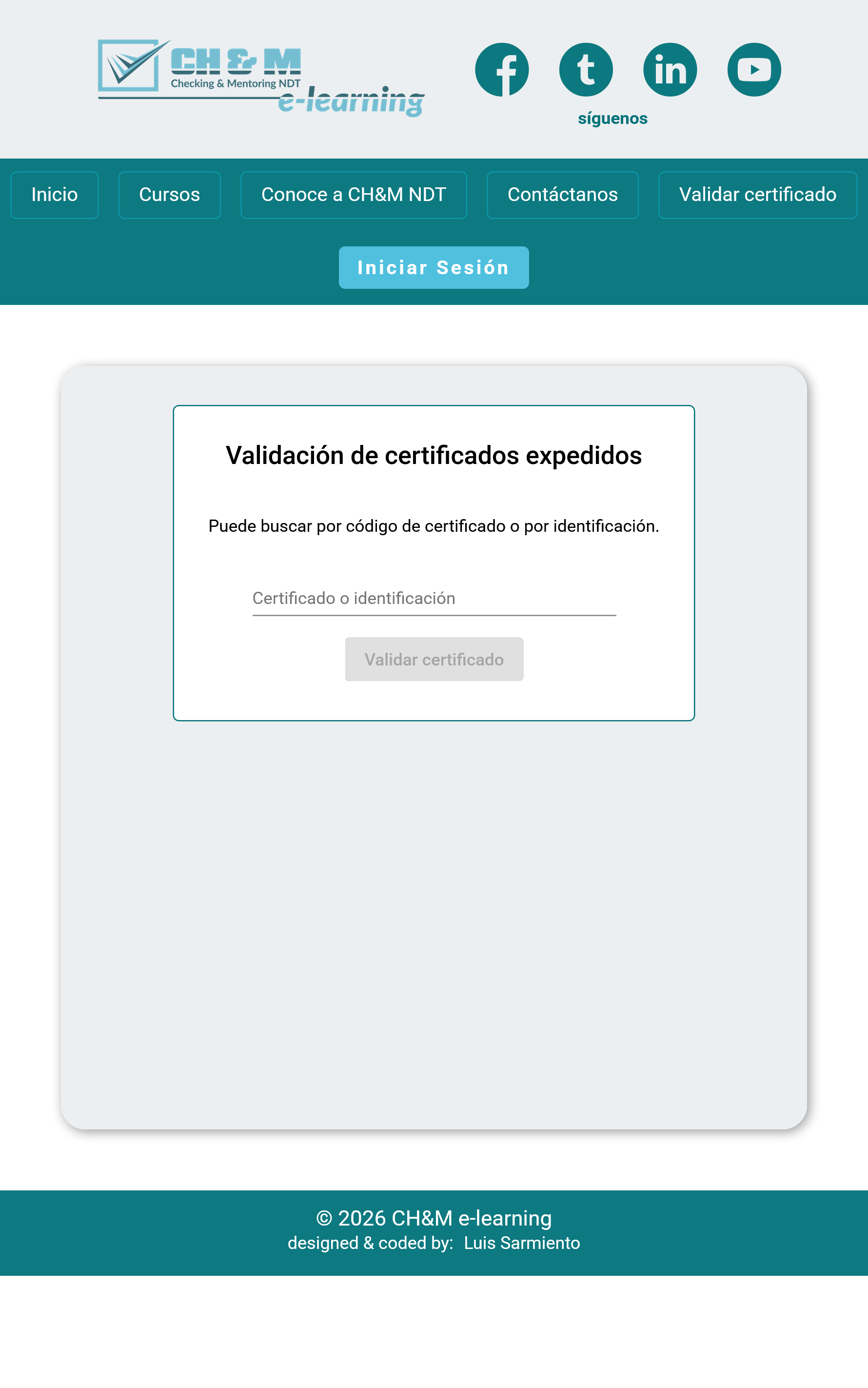 Certificaciones ASNT AWS API